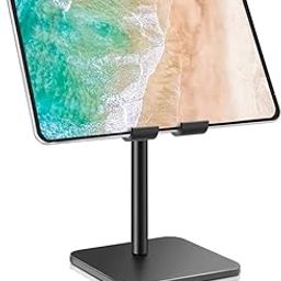 Odilia Height Adjustable Mobile Stand Holder for Tabletop, All Smartphone & Tablet Stand for Table, Sturdy Tabletop Desk Mobile Phone Holder for Watching & Recording, Black-1
