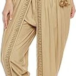 Women's Viscose Hand Block Printed Freesize Dhoti Pants for Ethnic Casual Fusionwear (Fits Waist 26-38" Inches)-image-48