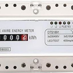 KWh Meter, DIN Rail Electric Meter, DTS1891 3 Phase 4 Wire 7P DINRail Electric Meter Energy Meter, for Measuring 50Hz, Electriccircuittestingdevice-16