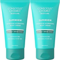 Conscious Chemist® Lightweight Moisturizer for Hand, Foot & Body | Instant Hydration, Non-Greasy Cream with Ceramides, Hyaluronic Acid & Colloidal Oatmeal | For Men & Women | Fragrance Free, Cruelty Free | 150g - Pack of 2-image-2