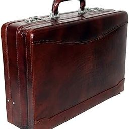 18 Inch Expandable Men's Italian Leather Briefcases Office Bags-15
