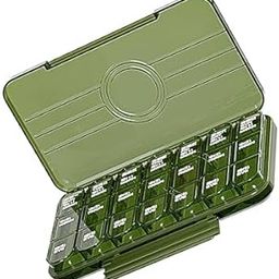 STELLAH53 Portable Pill Box 21 Grids with Lid One week Carry On Compartment Container for Outdoor Traveling Camping Multifunctional Portable Pill Box-picture-13