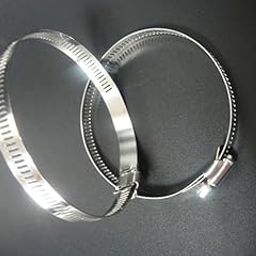 SOLIX® Diameters 10 cm/ 4 INCH Adjustable Stainless Steel Pipe Pole Mount RING Bracket/Worm Gear Hose Clamp Hoop for CCTV USE(1pair).-image-82