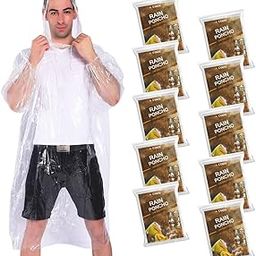 Emergency Disposable Rain Ponchos Family Pack for Adults,Fit Men and Women, Perfect for Disneyland,Clear - Multi-picture-47