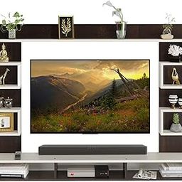 Cabiar Engineered Wood Wall Mount TV Unit/Set Top Box Stand with Display Shelves/Modern Tv Rack/Cabinet/Showcase for 55 inch TV (Wenge & White)-28