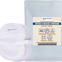 EcommerceHub Premium Reusable Washable Underarms Sweat Pads, Under Arm Sweat Protectors, Breathable Absorbent Sweat Pads,1Pair (White)-14