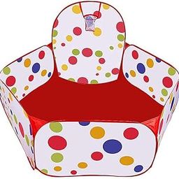 Magicwand® Large Size Polyster Multi-Colored Polka Dot Basket-Ball Pool for Kids【Made in India】【Multi-Colored】【Without Balls】-image-3