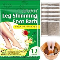 12 Pcs Leg Slimming Foot Bath, Foot Reflexology Spa, Drainage Ginger Foot Soak,Relieve Stress, Natural Herb Relieve Calf Muscles-image-44