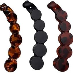 ECLATE Hair Claw Clips for Women, Banana Style, Black and Brown, Pack of 3 (SET D)-image-27