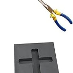 ATORSE Gold Graphite Mold Cross-Shape + Tongs DIY Tools 5-6ml-image-0
