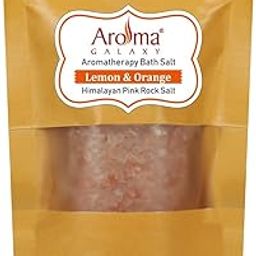Aroma Galaxy Lemon & Orange Bath Salt Enriched with Himalayan Pink Rock Salt & Extra Virgin Cold Pressed Olive Oil for Relaxing Muscle, Body & Foot Spa with Natural Mineral (500g)-image-2