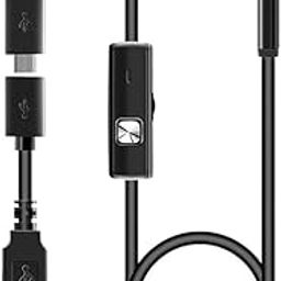 2M Smartphone Semi Rigid Endoscope,DC5V 7mm USB Semi-Rigid Endoscope Camera with 6PCS LED Lights Flexible Inspection Snake Camera Compatible with Android Smartphone-40