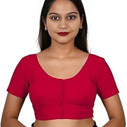 Women's Stitched Readymade 2by2 Plain Saree Wear Cotton Blouse, Regular Wear Blouse (Exotic Color Collections)-image-12