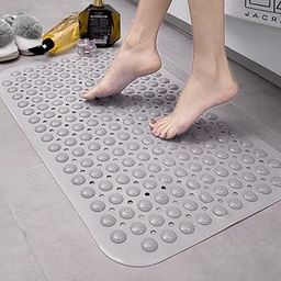 VHKD PVC Bathroom mat Anti Slip Rectangle (Grey 70x45)-image-32