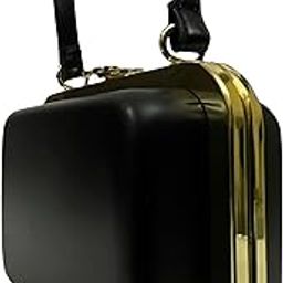 Hard Shell Clutch with Metallic Border & Push Lock – Elegant Purse for Women| suitable for evening events, weddings, parties, and special occasions-image-44
