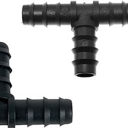 FARMER GIRL drip Irrigation kit Accessories 12mm Elbow & 12 mm Tee T Connector Combo Pack (12MM ELBOW-25 Pcs/TEE-25 Pcs)-image-18