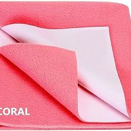 Ultra-Soft Waterproof Baby Dry Sheet – Reusable Breathable and Leak-Proof Protector for Bed Crib or Changing Table Use (Coral, Small)-image-32