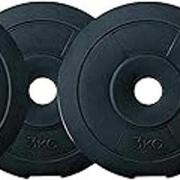 SIMRAN SPORTS Vinyl Coated PVC Dumbbell Plates, 12 Kg Weight Plates, 3Kg X 4 (Black)-image-33