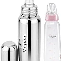 Baby Steel Feeding Bottle 240ml and 1 multicolor slim feeding bottle | Baby Milk Bottle with Advanced Anti Colic Valve, BPA Free, Soft Silicone Teat, Wide Neck for Babies/Infants/Newborns of 0-2 Years-image-22