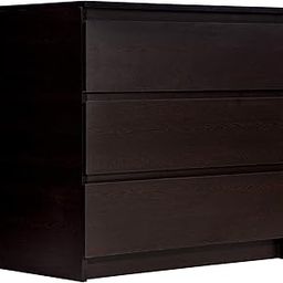 VIKI Engineered Wood Dresser With 3 Drawers, Chest Of 3 Drawers,Clothes Storage, Organizer Unit For Bedroom, Hallway, Entryway,Easy Pull Drawers, Width 80Cms, Dark Wenge Colour | 1 Year Warranty-image-22