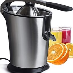Chuzy Electric Stainless Steal Machines Squeezer Orange Lemon Lime Juicers Extractor with Anti-Drip Citrus Press 160 Watt Motor-picture-11