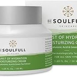 BE SOULFULL Moisturizing Cream- Hydrating Moisturizer with Hyaluronic Acid and Green Tea Extracts For Healthy Glowing Skin- Daily Lightweight Face Cream for Dry and Dehydrated Skin- 50gm-image-25