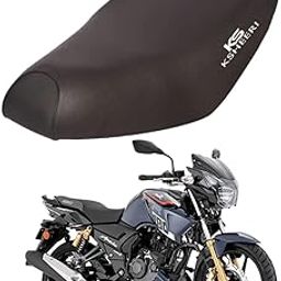 KSHEERI Apache RTR 180 2V Bike Seat Cover Protect from Rust and Dust, PU Leather Waterproof Durable Seat Cover (Black)-image-36