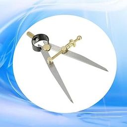Enakshi Adjustable Lockable Steel Divider Wing Leather Compass 150mm-image-0