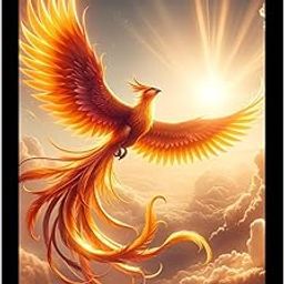 DivaFrames Phoenix Bird Vastu Painting – Rising Phoenix Wall Art for Positive Energy, Success & Growth – 10x13 Vastu Photo Frame for Home & Office Décor-25