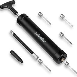 Portable Ball Pump Kit, Manual Air Pump with 5 Needles, 1 Nozzle, Extension Hose for Soccer, Football, Volleyball, Water Polo, Rugby, Exercise, Sports Ball, Swim Inflatables-image-35