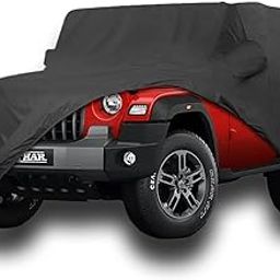 WOBIT COVERS® - Car Body Cover for Compatible with Mahindra Thar Car Cover - for All Model - Water Resistant - dust Proof - Scratch Proof (Grey with Mirror)-picture-23
