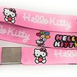 Hellow Kitty Cute Cat I'd Card Holder Fabric Lanyard Pink-22