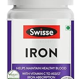 Swisse Iron Supplement with Vitamin C & Vitamin B12-30 Tablets | For Both Men & Women-32