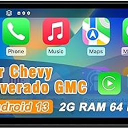 Car Radio Stereo 2G+64G Android 13 10 Inch for Chevy Chevrolet Silverado Tahoe Equinox GMC Sierra Yukon Car Head Unit with CarPlay Android Auto GPS Navi WiFi Bluetooth FM-14
