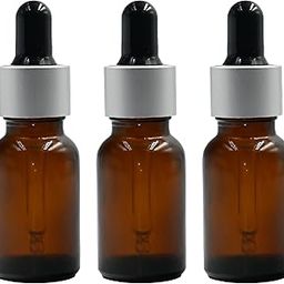 Happy Packaging 15ML Amber Round Empty Glass Bottle | Glass Dropper | Silver Matt Sleeve | Silcon Black Teat | Refillable | Leak Proof For Essential Oils | DIY Perfumes | DIY serums (3)-81