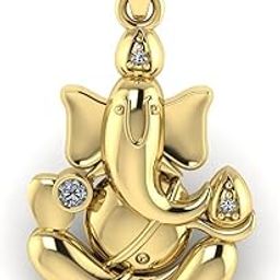 Lord Ganesh Spiritual CZ Pendant Gold Plated For Men And Women-image-56