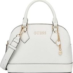 White Textured Lexy Mini Top Zip Crossbody Bag-image-10