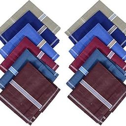 100% Cotton Premium Collection Handkerchiefs Hanky for Men(multi colour, pack of 12)-image-35