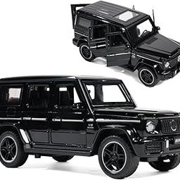 Wembley Pull Back Die-cast Model Car 1:32 Scale Metal Toy Vehicle With Openable Doors & Light Engine Sound - Realistic Collectible for Boys Kids 3+ Years & Above - Black-10