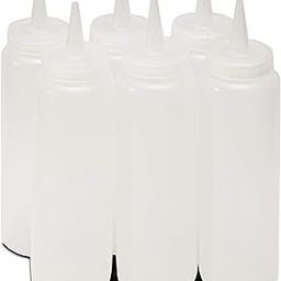 THW® 8 oz (237 ML) Plastic Squeeze Bottles for Condiments – Pack of 6, Clear Squeeze Bottles for Ketchup, BBQ Sauce, Syrup, Olive Oil, and More, No-Leak Cap & Easy-Squeeze Design-image-64