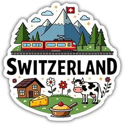 GiftOday Switzerland Country Theme Souvenir Wooden Refrigerator Stylish Fridge Magnet - Perfect Souvenir Gift for Home & Kitchen Decor | Fridge Decoration | Size 3x3 Inches | Pack of 1-image-92