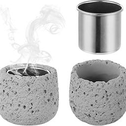 2Pcs Sauna Aromatherapy Stone Cups, Round Aromatherapy Oil Holders with 2 Stainless Steel Diffuser Cups, Aroma Fragrance Essential Oil Sauna Accessories for Spa-image-44