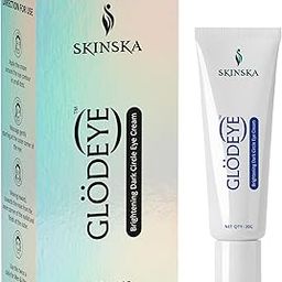 Glodeye Brightening Dark Circle Eye Cream - 20gm with Caffeine, Collagen & Hylauronic Acid | Reduces Dark Circles, Puffiness, Wrinkles| For Men & Women-30