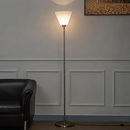Rise Single Light uplighter Floor Lamp in Brass Finish-image-53