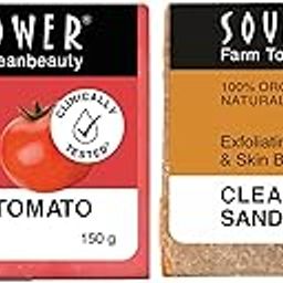 Soulflower Grade 1 BIS Standard Premium, Exotic Herbs and Aroma Handmade Tomato Soap (150g, Red) Cleansing Sandalwood Soap-image-71