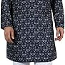 Digital Print Cotton Silk Blue Kurta Payjama-picture-36