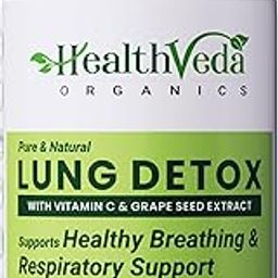 Health Veda Organics Lung Detox With Vitamin C & Grape Seed Extract | 60 Veg Capsules | Supports Healthy Breathing | For Detoxification Of Lungs & Immunity | For Both Men & Women-28