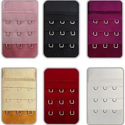 3 Rows 3 Hooks Bra Extender Elastic Bra Band Hook Strap Extensions (Multicolor)-24