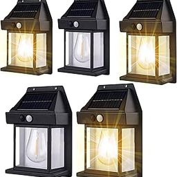 KAVANA Solar Wall Lamp Lights For Outdoor,Motion Sensor Lamp, Solar Lights For Outdoor, Home, Garden With Solar Panel Waterproof Outdoor Lamp For Garden, Patio, Yard- Multicolor (5)-21