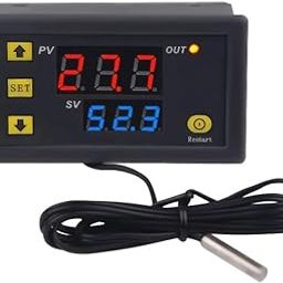 Digital Temperature Controller, W3230 AC110-220V LED Digital Temperature Controller Thermostat Switch Sensor Meter(220V)-27